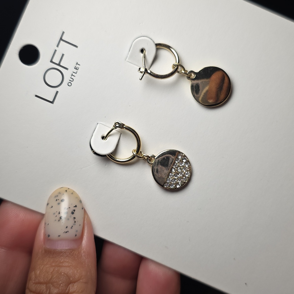 LOFT Gold and Silver Hoop Earrings